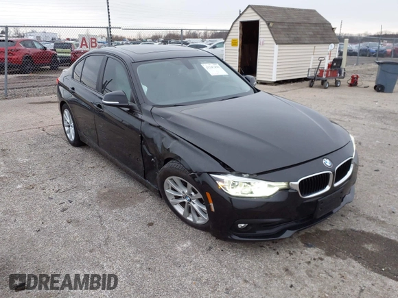 2018 BMW 3 Series 320i with VIN WBA8E1G56JNU91008, listed as a IAAI auction lot 41247490 with 57,434 mi miles. Bid and sale history available at carsss.com. Image 1.