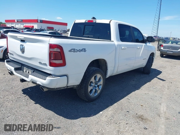 2019 Ram 1500 Big Horn with VIN 1C6SRFFT0KN911008, listed as a IAAI auction lot 42092247 with 72,222 mi miles and . Bid and sale history available at DreamBid. Image 4.