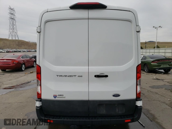 2023 Ford Transit with VIN 1FTYE2CG5PKB19301, listed as a Copart auction lot 50044225 with 38,943 mi miles and Salvage title. Bid and sale history available at DreamBid. Image 6.