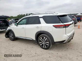 2024 Nissan Pathfinder Platinum with VIN 5N1DR3DG5RC277704, listed as a Copart auction lot 57171205 with 16,360 mi miles and Salvage title. Bid and sale history available at DreamBid. Image 2.