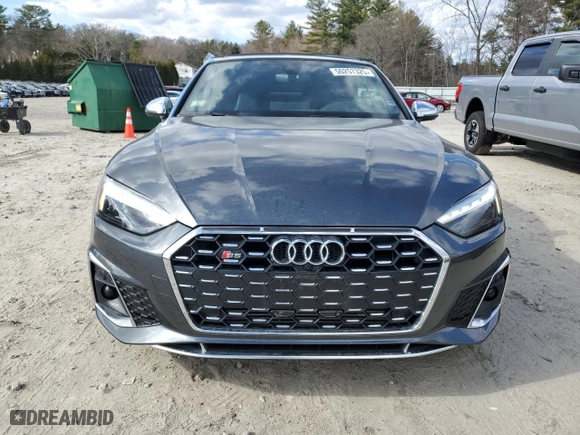 2023 Audi S5 Cabriolet Premium Plus with VIN WAUW4GF54PN000605, listed as a Copart auction lot 50257325 with 15,299 mi miles and Salvage Title. Bid and sale history available at carsss.com. Image 5.