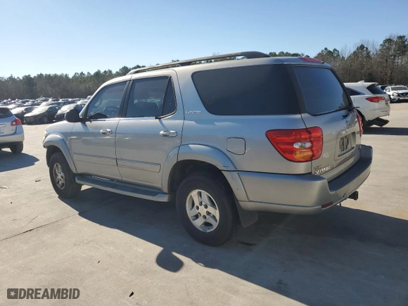 2002 Toyota Sequoia Limited with VIN 5TDZT38A42S087785, listed as a Copart auction lot 87659215 with 366,459 mi miles and Salvage Title. Bid and sale history available at carsss.com. Image 2.