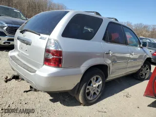 2005 Acura MDX Touring with VIN 2HNYD186X5H502534, listed as a Copart auction lot 48124035 with 0 mi miles and Salvage Title. Bid and sale history available at carsss.com. Image 3.