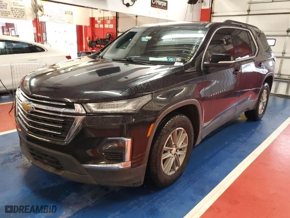 2022 Chevrolet Traverse LT Cloth with VIN 1GNEVGKW1NJ133649, listed as a IAAI auction lot 42035204 with 87,396 mi miles. Bid and sale history available at carsss.com. Image 1.