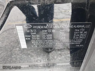 2023 Hyundai Santa Fe SEL with VIN 5NMS24AJ0PH607205, listed as a IAAI auction lot 41731396 with 15,598 mi miles. Bid and sale history available at carsss.com. Image 9.