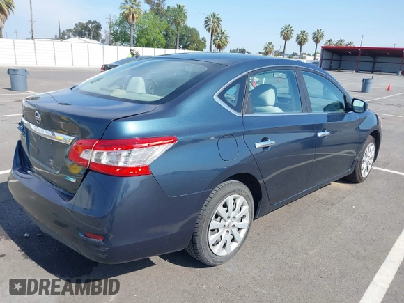2014 Nissan Sentra S with VIN 3N1AB7APXEY242829, listed as a IAAI auction lot 42161249 with 164,001 mi miles and . Bid and sale history available at DreamBid. Image 4.