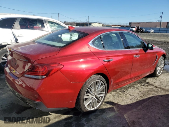 2021 Genesis G70 2.0T with VIN KMTG64LA9MU077040, listed as a Copart auction lot 88766635 with 31,718 mi miles and Salvage title. Bid and sale history available at DreamBid. Image 3.