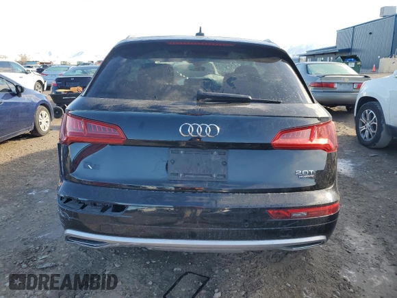 2018 Audi Q5 Premium Plus with VIN WA1BNAFY5J2076813, listed as a Copart auction lot 87555425 with 0 mi miles and Salvage Title. Bid and sale history available at carsss.com. Image 6.