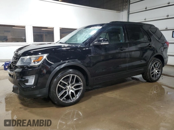 2017 Ford Explorer Sport z VIN 1FM5K8GT3HGC75830, wystawiony jako Copart lot #54857675 z przebiegiem 129 096 mil mil oraz Szkoda całkowita • Salvage title. Historia ofert i sprzedaży dostępna na DreamBid. Obrazek 1.