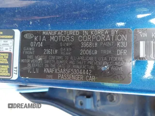2015 Kia Forte 5-Door EX with VIN KNAFX5A85F5304442, listed as a IAAI auction lot 41886814 with 111,564 mi miles. Bid and sale history available at carsss.com. Image 9.