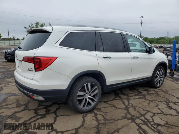 2018 Honda Pilot Elite with VIN 5FNYF6H07JB036442, listed as a Copart auction lot 57553945 with 107,657 mi miles and Clean title. Bid and sale history available at DreamBid. Image 3.