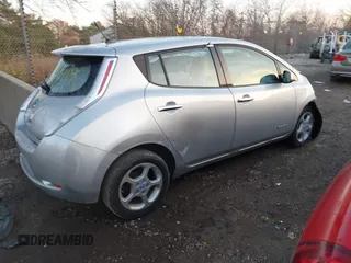 2012 Nissan LEAF SL with VIN JN1AZ0CP6CT017653, listed as a IAAI auction lot 40872149 with 68,474 mi miles. Bid and sale history available at carsss.com. Image 4.