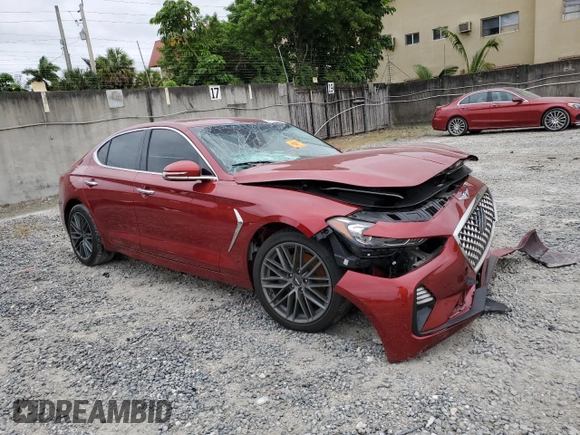 2019 Genesis G70 2.0T Advanced with VIN KMTG64LA3KU020510, listed as a Copart auction lot 76745374 with 52,921 mi miles and Non Repairable. Bid and sale history available at carsss.com. Image 4.