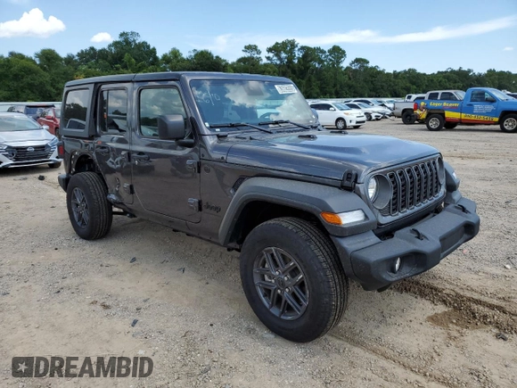 2025 Jeep Wrangler Sport S with VIN 1C4PJXDN9SW557497, listed as a Copart auction lot 63603555 with 4,443 mi miles and Clean title. Bid and sale history available at DreamBid. Image 4.
