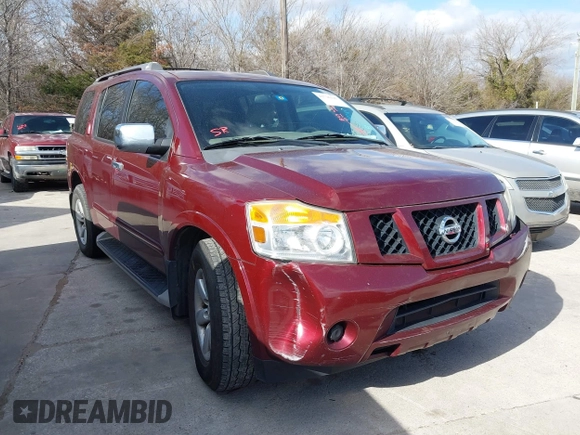 2011 Nissan Armada SV with VIN 5N1AA0ND3BN611820, listed as a IAAI auction lot 41726185 with 246,448 mi miles and . Bid and sale history available at DreamBid. Image 1.