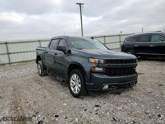 2021 Chevrolet Silverado 1500 Custom with VIN 1GCPYBEK2MZ212722, listed as a Copart auction lot 85321014 with 76,343 mi miles and Salvage Title. Bid and sale history available at carsss.com. Image 10.