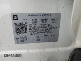 2021 Cadillac XT4 AWD Luxury with VIN 1GYFZBR46MF008733, listed as a Copart auction lot 44559685 with 46,061 mi miles and Salvage Title. Bid and sale history available at carsss.com. Image 13.