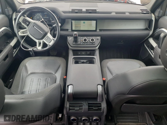 2020 Land Rover Defender HSE with VIN SALE1EEU9L2003444, listed as a Copart auction lot 55457225 with 27,092 mi miles and Salvage title. Bid and sale history available at DreamBid. Image 8.