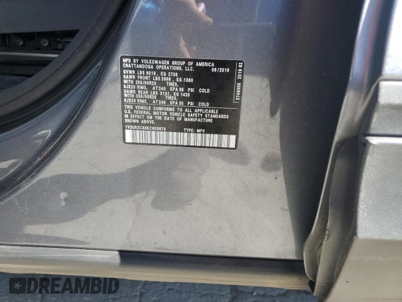 2019 Volkswagen Atlas SE z VIN 1V2UR2CA5KC603873, wystawiony jako Copart lot #50532035 z przebiegiem 61 136 mil mil oraz Szkoda całkowita • Salvage title. Historia ofert i sprzedaży dostępna na DreamBid. Obrazek 13.