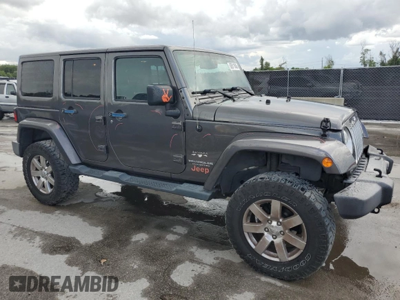 2016 Jeep Wrangler Unlimited 75th Anniversary with VIN 1C4BJWEG3GL216156, listed as a Copart auction lot 62611845 with 87,353 mi miles and Salvage title. Bid and sale history available at DreamBid. Image 4.