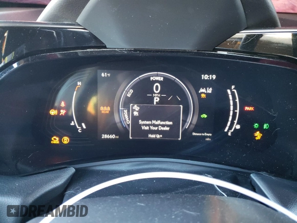 2023 Lexus NX 350h Luxury with VIN 2T2HKCEZ5PC013411, listed as a Copart auction lot 85705704 with 28,660 mi miles and Salvage Title. Bid and sale history available at DreamBid. Image 9.