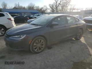 2015 Chrysler 200 S with VIN 1C3CCCDG9FN540556, listed as a Copart auction lot 43616205 with 168,276 mi miles and Salvage Title. Bid and sale history available at carsss.com. Image 1.