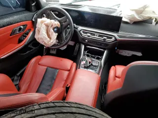 2023 BMW M3 Competition xDrive with VIN WBS43AY02PFP75791, listed as a Copart auction lot 46810125 with 0 mi miles and Salvage Title. Bid and sale history available at carsss.com. Image 8.