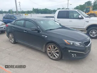 2015 Kia Optima SX Turbo with VIN 5XXGR4A63FG429350, listed as a IAAI auction lot 42421478 with 113,506 mi miles and . Bid and sale history available at DreamBid. Image 1.