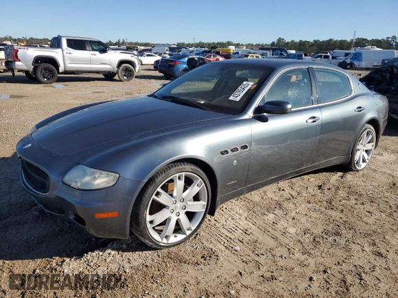 2006 Maserati Quattroporte z VIN ZAMCE39A860026491, wystawiony jako Copart lot #43785435 z przebiegiem 65 168 mil mil oraz Czysty tytuł • Clean title. Historia ofert i sprzedaży dostępna na DreamBid. Obrazek 1.