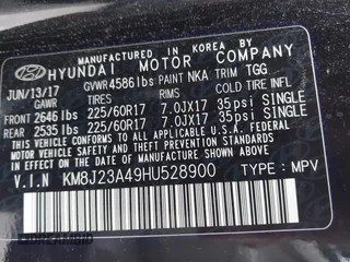 2017 Hyundai Tucson SE z VIN KM8J23A49HU528900, wystawiony jako IAAI lot #42368510 z przebiegiem 58 314 mil mil oraz . Historia ofert i sprzedaży dostępna na DreamBid. Obrazek 9.