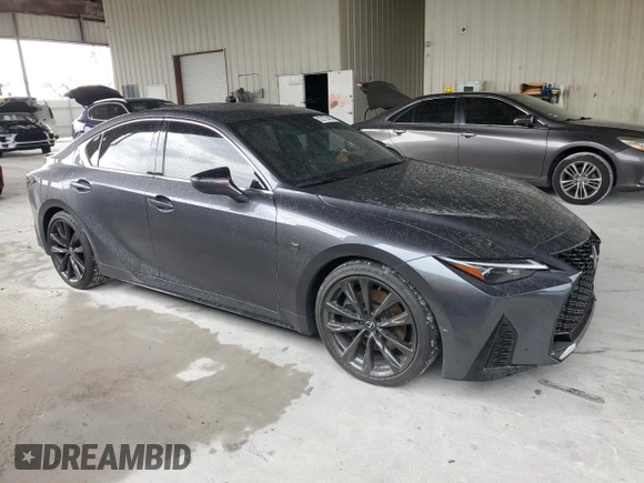2024 Lexus IS 350 F Sport with VIN JTHBZ1B24R5076452, listed as a Copart auction lot 52170415 with 15,232 mi miles and Salvage title. Bid and sale history available at DreamBid. Image 4.