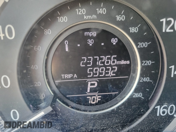 2013 Honda Accord Sdn EX-L with VIN 1HGCR2F8XDA009981, listed as a IAAI auction lot 41704760 with 237,266 mi miles. Bid and sale history available at carsss.com. Image 7.