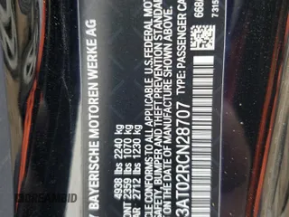 2024 BMW 4 Series 430i xDrive with VIN WBA43AT02RCN28707, listed as a Copart auction lot 84617304 with 0 mi miles and Salvage Title. Bid and sale history available at carsss.com. Image 12.
