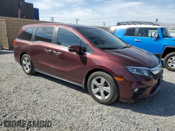 2019 Honda Odyssey EX-L with VIN 5FNRL6H79KB030170, listed as a Copart auction lot 50277315 with 65,528 mi miles and Salvage Title. Bid and sale history available at DreamBid. Image 4.