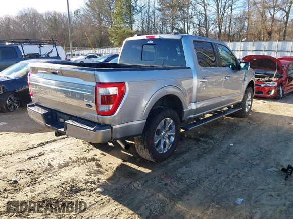 2021 Ford F-150 XL with VIN 1FTFW1E83MFB01016, listed as a IAAI auction lot 41324116 with 94,951 mi miles and . Bid and sale history available at DreamBid. Image 4.