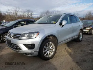 2017 Volkswagen Touareg Sport with VIN WVGEF7BP1HD006980, listed as a Copart auction lot 37464813 with Not Provided miles and . Bid and sale history available at DreamBid. Image 1.