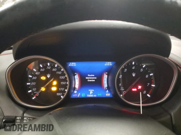 2019 Maserati Levante S with VIN ZN661YUS9KX313168, listed as a Copart auction lot 47557155 with 75,695 mi miles and Salvage Title. Bid and sale history available at carsss.com. Image 9.