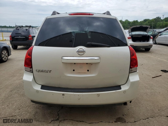 2004 Nissan Quest S with VIN 5N1BV28U44N345842, listed as a Copart auction lot 60764334 with 0 mi miles and Non Repairable. Bid and sale history available at carsss.com. Image 6.