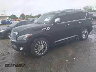 2012 Infiniti QX56 8-passenger with VIN JN8AZ2NCXC9315241, listed as a IAAI auction lot 41958081 with 148,252 mi miles. Bid and sale history available at carsss.com. Image 2.