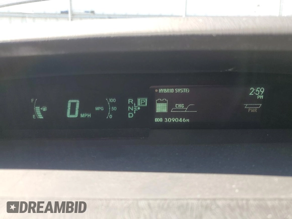 2011 Toyota Prius I with VIN JTDKN3DU3B0278581, listed as a Copart auction lot 54881605 with 309,046 mi miles and Salvage Title. Bid and sale history available at carsss.com. Image 9.