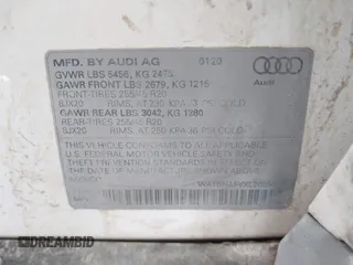 2020 Audi Q5 Premium Plus with VIN WA1BNAFYXL2059038, listed as a IAAI auction lot 42397030 with 103,983 mi miles and . Bid and sale history available at DreamBid. Image 9.