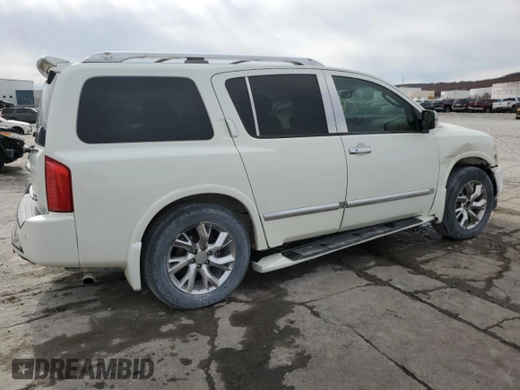 2008 Infiniti QX56 with VIN 5N3AA08C98N903782, listed as a Copart auction lot 84604014 with 179,136 mi miles and Salvage Title. Bid and sale history available at carsss.com. Image 3.