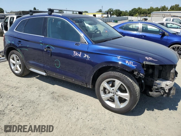 2020 Audi Q5 Premium Plus with VIN WA1BNAFY7L2034646, listed as a Copart auction lot 62927135 with 81,521 mi miles and Salvage title. Bid and sale history available at DreamBid. Image 4.