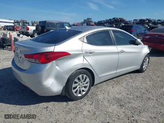 2013 Hyundai Elantra GLS PZEV with VIN KMHDH4AE1DU531942, listed as a IAAI auction lot 41802232 with 108,241 mi miles. Bid and sale history available at carsss.com. Image 4.