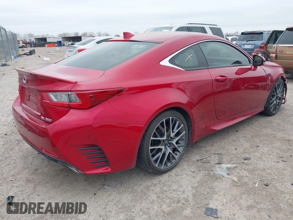 2018 Lexus RC with VIN JTHHZ5BC2J5018533, listed as a IAAI auction lot 41639355 with 68,657 mi miles. Bid and sale history available at carsss.com. Image 4.