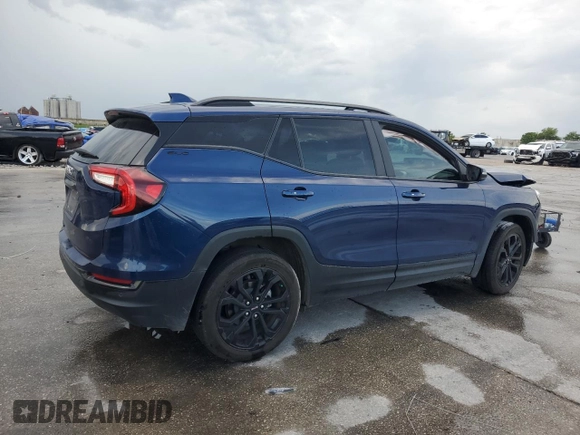 2022 GMC Terrain SLE with VIN 3GKALMEV7NL246663, listed as a Copart auction lot 55052815 with Not provided miles and Salvage title. Bid and sale history available at DreamBid. Image 3.