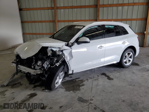 2025 Audi Q5 Premium with VIN WA1ABAFY5S2043719, listed as a Copart auction lot 57621145 with Not provided miles and Salvage title. Bid and sale history available at DreamBid. Image 1.