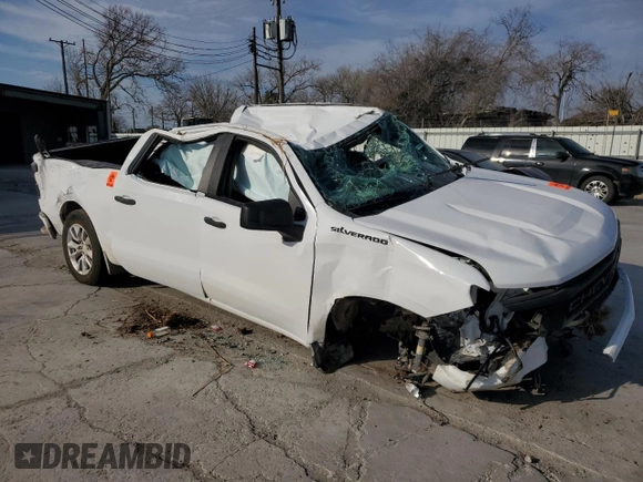 2022 Chevrolet Silverado 1500 Custom with VIN 3GCPABEK2NG596071, listed as a Copart auction lot 47257045 with Not Provided miles and Non Repairable. Bid and sale history available at DreamBid. Image 4.