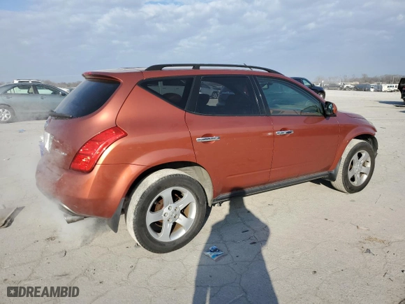 2004 Nissan Murano SL with VIN JN8AZ08W74W324931, listed as a Copart auction lot 42243905 with 102,908 mi miles and Salvage Title. Bid and sale history available at carsss.com. Image 3.