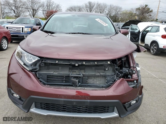 2019 Honda CR-V EX with VIN 2HKRW2H52KH661102, listed as a Copart auction lot 52445525 with 28,240 mi miles and Salvage Title. Bid and sale history available at carsss.com. Image 5.
